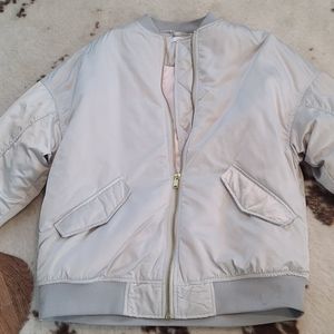 H&M Silver with gold detailing oversized bomber